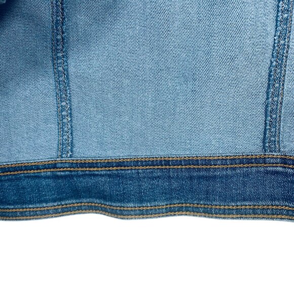 cropped sleeveless denim vest  women size med BEAUTIFUL - Picture 11 of 15